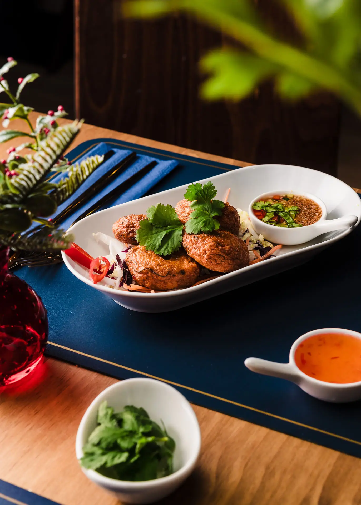 Thai fish cakes with cucumber relish